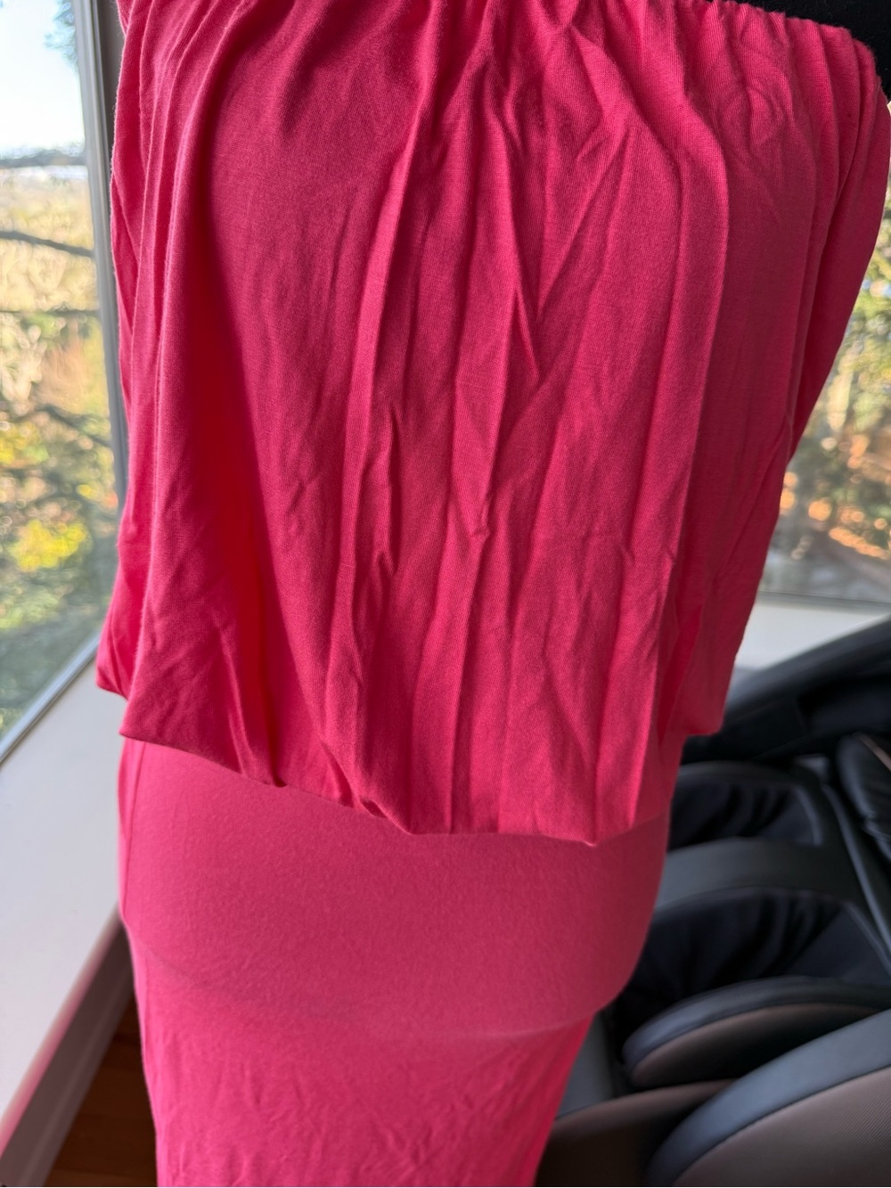 LIKE NEW Go Couture Rose Pink Strapless Maxi Dress S Summer Vacation Resortwear - Picture 2 of 8